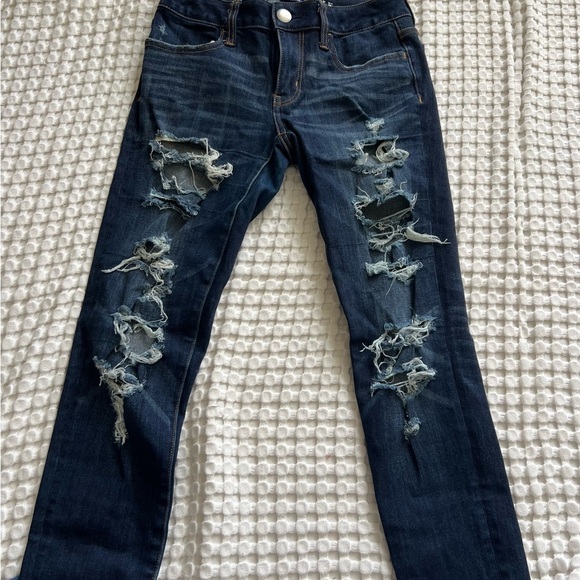 Distressed Blue Jeans for Women - Picture 1 of 2